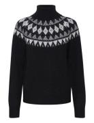 Kamelissa Knit Pullover Tops Knitwear Turtleneck Black Kaffe