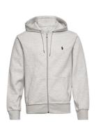 Double-Knit Full-Zip Hoodie Tops Sweat-shirts & Hoodies Hoodies Grey P...