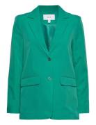 Vikamma Loose Blazer Blazers Single Breasted Blazers Green Vila