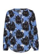 Sc-Jenna Tops Blouses Long-sleeved Blue Soyaconcept