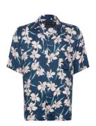 Biarritz Ss Shirt Tops Shirts Short-sleeved Navy AllSaints