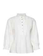 Cassandra Blouse Tops Blouses Long-sleeved White ODD MOLLY