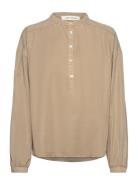 Shirt Tops Blouses Long-sleeved Beige Sofie Schnoor