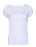 Play Cap Sleeve Top Women Sport T-shirts & Tops Short-sleeved White Ba...