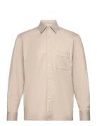 Boxy Wool Twill Shirt Designers Shirts Casual Beige Filippa K