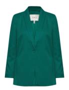 Yasdeeply Ls Blazer S. Blazers Single Breasted Blazers Green YAS