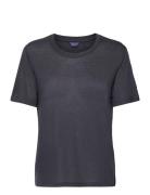 Rel Draped Ss T-Shirt Tops T-shirts & Tops Short-sleeved Blue GANT