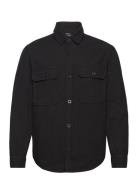 Dyed Canvas Skyler Shirt Tops Overshirts Black Mads Nørgaard