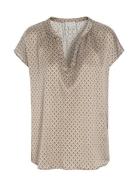 Ann Tops Blouses Short-sleeved Brown Dea Kudibal