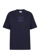 Tjw Rlx Worldwide Tee Tops T-shirts & Tops Short-sleeved Navy Tommy Je...