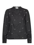 Miluna Shirt Tops Shirts Long-sleeved Black NORR