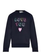 Printed Sweatshirt Tops Sweat-shirts & Hoodies Sweat-shirts Navy Tom T...