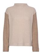 Women T-Shirts Long Sleeve Tops Knitwear Jumpers Beige Esprit Casual