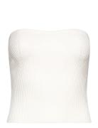 Knitted Tube Top Tops T-shirts & Tops Sleeveless White Gina Tricot