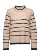 Laila Knit O-Neck Tops Knitwear Jumpers Beige Second Female