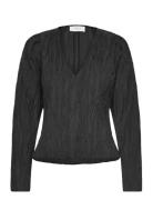 Evan Top Tops Blouses Long-sleeved Black NORR