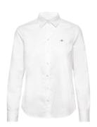 Slim Stretch Oxford Shirt Tops Shirts Long-sleeved White GANT