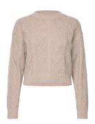 Eliette Crew Neck Crop 14938 Tops Knitwear Jumpers Beige Samsøe Samsøe