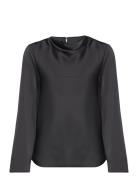 Yaselmi Ls Top S. Tops Blouses Long-sleeved Black YAS