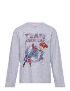 Long-Sleeved T-Shirt Tops T-shirts Long-sleeved T-shirts Grey Marvel