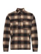 Padded Overshirt Tops Overshirts Brown Revolution