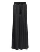 Cropped Satin Wide-Leg Pant Bottoms Trousers Wide Leg Black Polo Ralph...