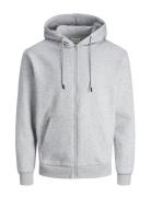 Jjebradley Sweat Zip Hood Noos Tops Sweat-shirts & Hoodies Hoodies Gre...