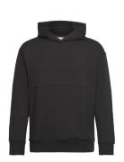 Embossed Logo Comfort Hoodie Tops Sweat-shirts & Hoodies Hoodies Black...