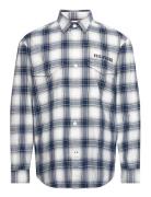 Shadow Check Overshirt Tops Overshirts Navy Tommy Hilfiger