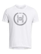 Ua Run Everywhere Wreath Ss Sport T-shirts Short-sleeved White Under A...