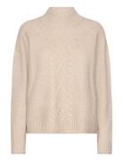 Onlamber Ls Highneck Knt Tops Knitwear Jumpers Beige ONLY