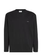 Cotton Comfort Ls T-Shirt Tops T-shirts Long-sleeved Black Calvin Klei...