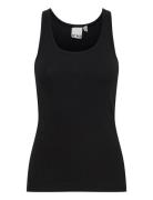 Ihpalmer Rib Box To Tops T-shirts & Tops Sleeveless Black ICHI