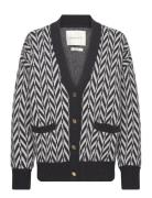 Multicolor Herringb Cardigan Tops Knitwear Cardigans Black GANT