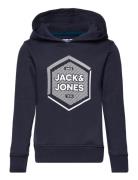 Jjstein Sweat Hood Jnr Tops Sweat-shirts & Hoodies Hoodies Navy Jack &...