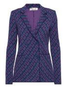 Dvf Dion Jacket Blazers Single Breasted Blazers Blue Diane Von Fursten...