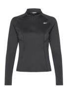 Running 1/4 Zip Sport Sweat-shirts & Hoodies Sweat-shirts Black Reebok...