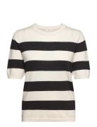 Kalizza Striped Knit Tops Knitwear Jumpers Cream Kaffe