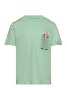 Printed T-Shirt Tops T-shirts Short-sleeved Green Tom Tailor