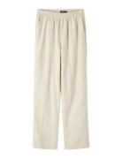 Nlnhill Reg Pant Noos Bottoms Trousers Cream LMTD