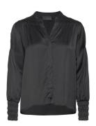 Lr-Estel Tops Blouses Long-sleeved Black Levete Room