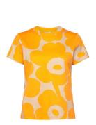 Heleys Unikko Tops T-shirts & Tops Short-sleeved Orange Marimekko