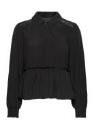 Nuulli Blouse Tops Blouses Long-sleeved Black Nümph