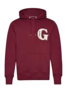 G Graphic Hoodie Tops Sweat-shirts & Hoodies Hoodies Burgundy GANT