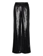 Charli Sequin Trouser Bottoms Trousers Wide Leg Black AllSaints