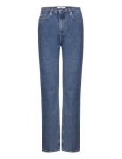 High Rise Straight Bottoms Jeans Straight-regular Blue Calvin Klein Je...