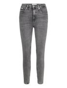 High Rise Super Skinny Ankle Bottoms Jeans Skinny Grey Calvin Klein Je...