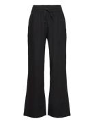 Trousers Linen Bottoms Trousers Black Lindex