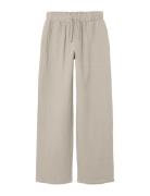 Nlfhussa String Straight Pant Bottoms Trousers Beige LMTD