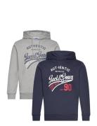 Jjethan Sweat Hood 2Pk Mp Noos Tops Sweat-shirts & Hoodies Hoodies Nav...